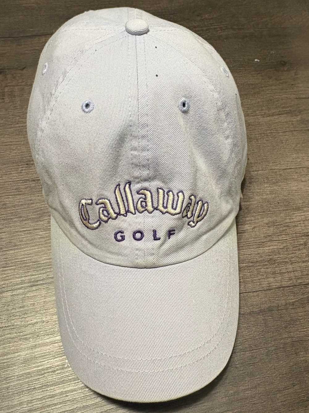 Callaway Light Gray Golf Cap with Purple Logo